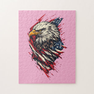 Vintage Patriotic American Eagle 4th of July Jigsaw Puzzle
