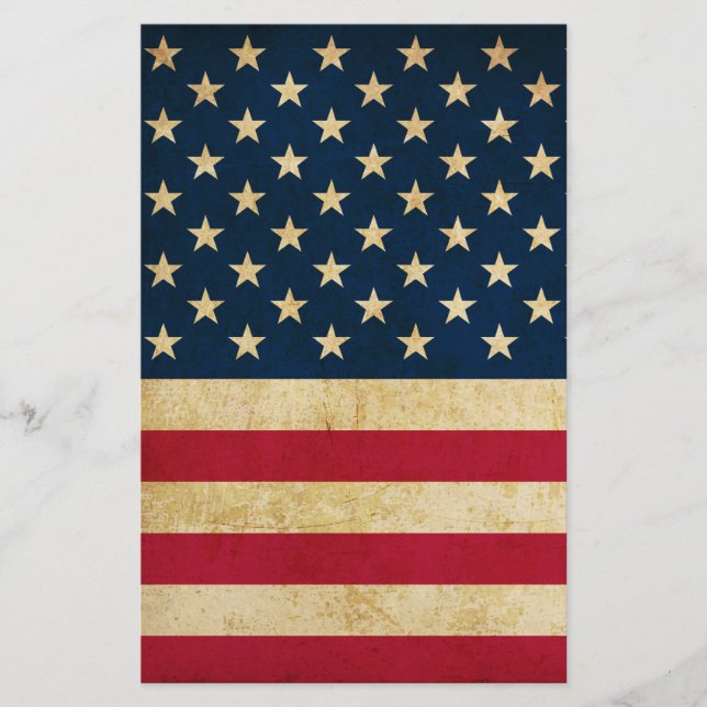 Vintage Patriotic American Flag Flyer (Front)