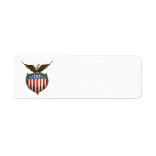 Vintage Patriotic, Bald Eagle with American Flag