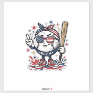 Vintage Patriotic Baseball Mascot Shirt Design_1