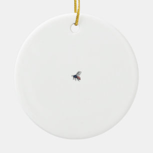 Vintage Patriotic Bee Vector Graphic Shirt Design_ Ceramic Ornament