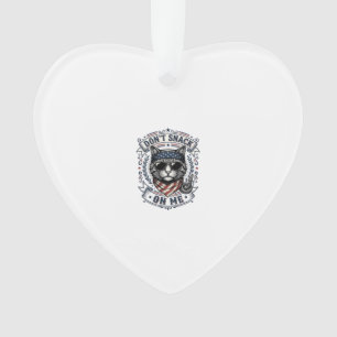 Vintage Patriotic Cat Don’t Snack On Me  Ornament