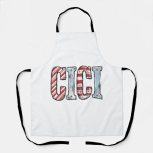 Vintage Patriotic CICI Name Vector Shirt Design_1 Apron