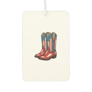 Vintage Patriotic Cowgirl Boots Western Shirt_1 Air Freshener