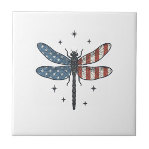 Vintage Patriotic Dragonfly Vector Shirt Design_1 Tile