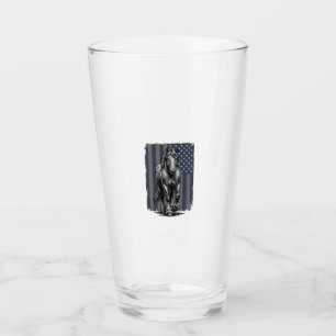 Vintage Patriotic Draught Horse Flag Vector Design Glass