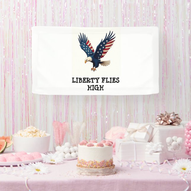 Vintage Patriotic Eagle 4th of July Banner  (Party)