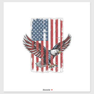 Vintage Patriotic Eagle Flag Shirt Design_1