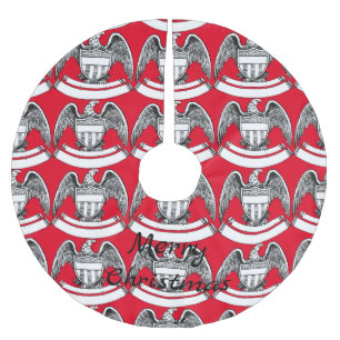 Vintage Patriotic Eagle PlaqueThunder_Cove Brushed Polyester Tree Skirt