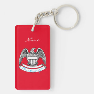 Vintage Patriotic Eagle PlaqueThunder_Cove Keychain