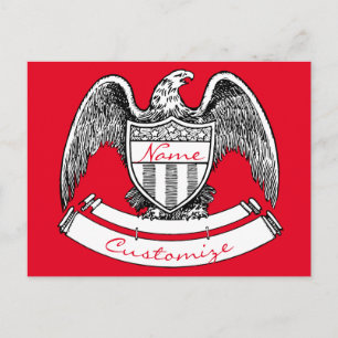 Vintage Patriotic Eagle PlaqueThunder_Cove Postcard