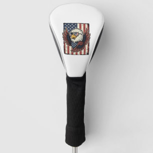 Vintage Patriotic Eagle Sunglasses Shirt Design_1 Golf Head Cover