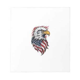 Vintage Patriotic Eagle Vector Shirt Design_1 Notepad