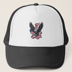 Vintage Patriotic Eagle Vector Shirt Design (2)_1 Trucker Hat