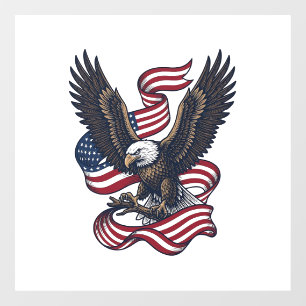 Vintage Patriotic Eagle Vector Shirt Design (2)_1 Window Cling