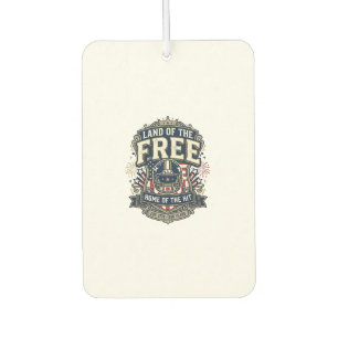 Vintage Patriotic Football Land of the Free Shirt_ Air Freshener