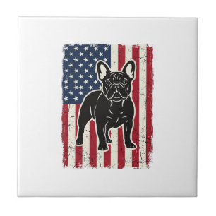 Vintage Patriotic French Bulldog Flag Shirt_1 Tile