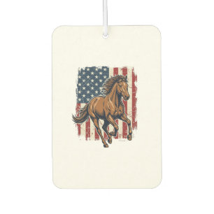 Vintage Patriotic Horse Flag Vector Shirt Design_1 Air Freshener