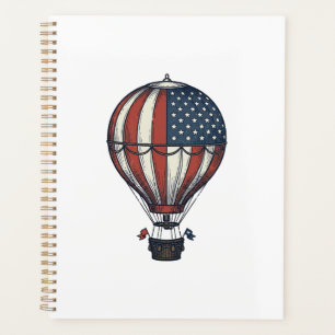 Vintage Patriotic Hot Air Balloon Shirt Design_1 Planner