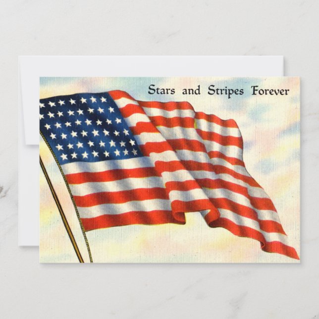 Vintage Patriotic  Invitations (Front)