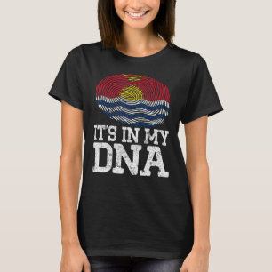 Vintage Patriotic It's In My Dna Kiribati Flag Fin T-Shirt