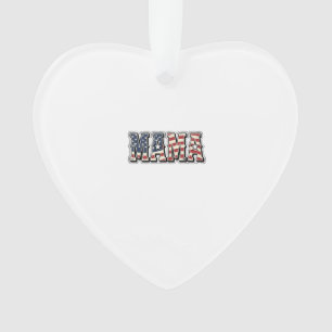 Vintage Patriotic Mama Lettering Shirt Design_1 Ornament