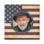 Vintage Patriotic Memorial American Flag Photo