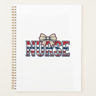 Vintage Patriotic Nurse Bow Shirt Design_1 Planner