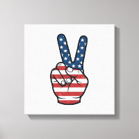 Vintage Patriotic Peace Sign Hand Vector Design_1