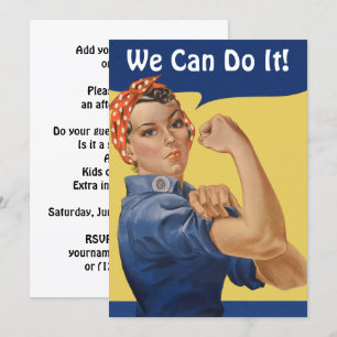 Vintage Patriotic Rosie the Riveter, We Can Do It!