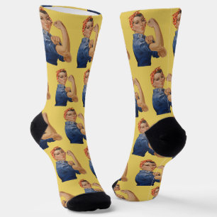 Vintage Patriotic Rosie the Riveter, We Can Do It! Socks