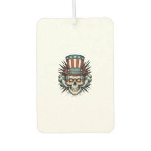 Vintage Patriotic Skull Top Hat T-Shirt Design_1 Air Freshener
