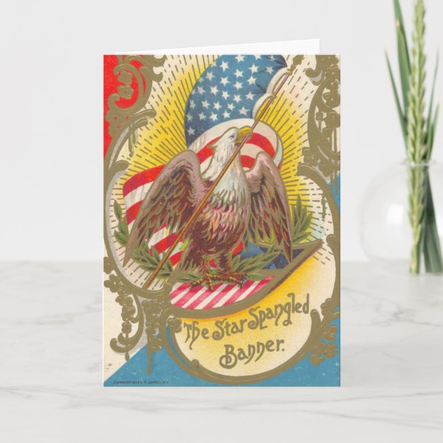 Vintage_Patriotic_Star Spangled Banner_Card Card (Front)
