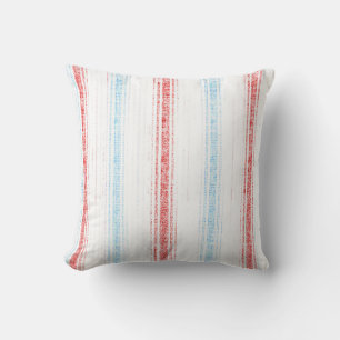 Vintage Patriotic Style Striped Pillow