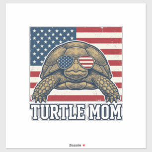 Vintage Patriotic Turtle Mom Shirt Design_1