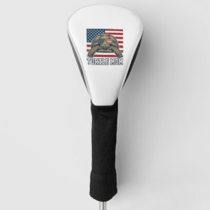 Vintage Patriotic Turtle Mom Shirt Design_1 Golf Head Cover