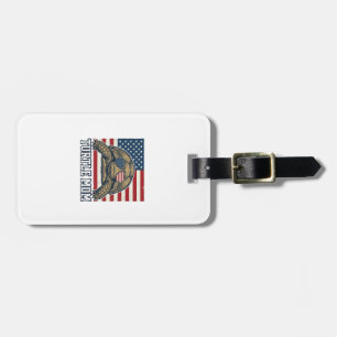 Vintage Patriotic Turtle Mom Shirt Design_1 Luggage Tag