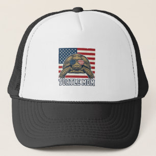 Vintage Patriotic Turtle Mom Shirt Design_1 Trucker Hat