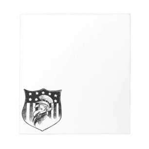 Vintage Patriotic Uncle Sam and American Flag Notepad