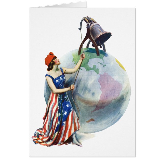 Vintage Patriotique Lady Liberty Magazine Couvertu (Devant)