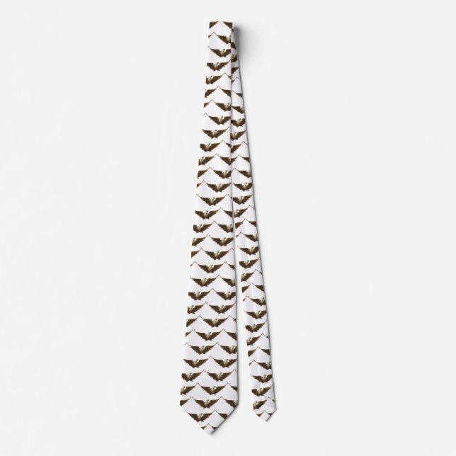 Vintage Patriotism American Bald Eagle Bird Flying Tie (Front)