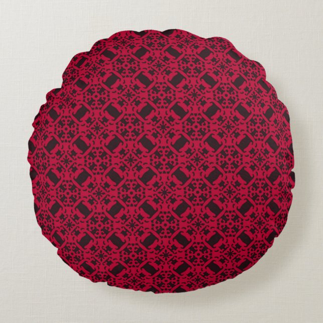 Vintage pattern art designabstract, antique, arabe round pillow (Front)