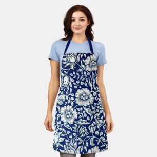 Vintage pattern, Blue Mallow, by William Morris Apron