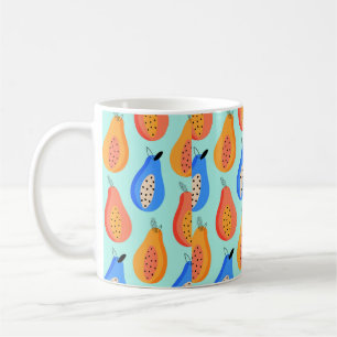 vintage pattern. Cute citrus summer fruit. illustr Coffee Mug