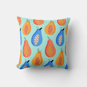 vintage pattern. Cute citrus summer fruit. illustr Throw Pillow