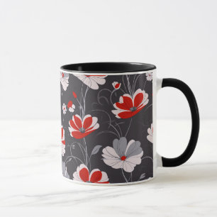 Vintage pattern, elegant floral design mug