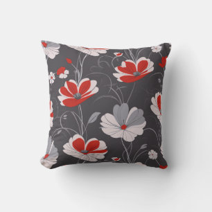 Vintage pattern, elegant floral design outdoor pillow