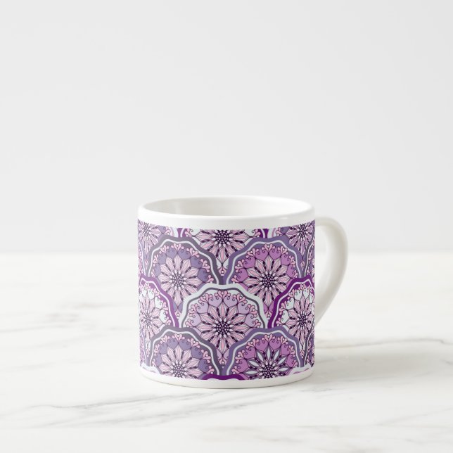 Vintage Pattern Espresso Cup (Front Right)
