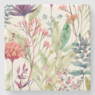 vintage pattern  floral stone coaster