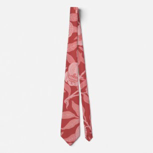 Vintage pattern, Fruit or Pomegranate, wine red Tie